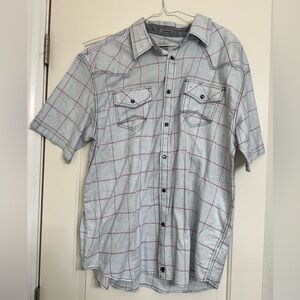 Men's Light Blue Checkered Shirt